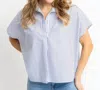 Karlie Harper Top In Navy In White