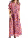 Karlie Kaleidoscope Maxi Dress In Pink In Pink