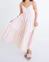 KARLIE LOLA PASTEL TIERED MAXI DRESS IN MULTI COLOR