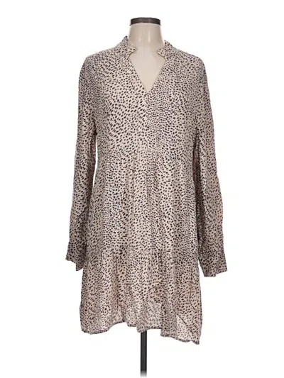 Pre-owned Karlie Long Sleeve Blouse In Tan