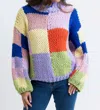 Karlie Piper Crochet Colorblock Sweater In Multi In Multi