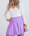 Karlie Pleater Skort In Mauve In Multi