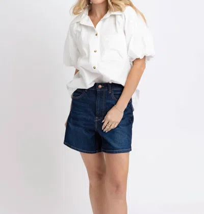 Karlie Poplin Pocket Top In White