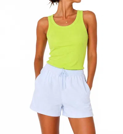 Karlie Ribbed Tank Top In Lime In Green