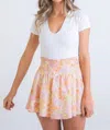 Karlie Seersucker Skirt In Floral In Multi
