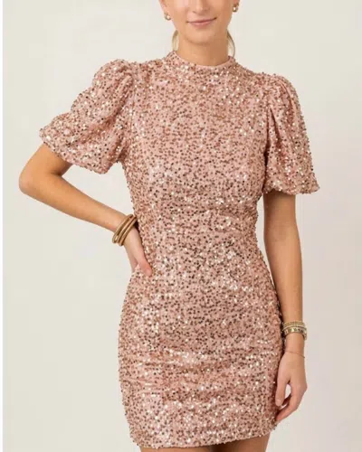 Karlie Sequin Mini Dress In Pink