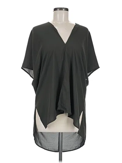 Pre-owned Karlie Short Sleeve Blouse In Gray
