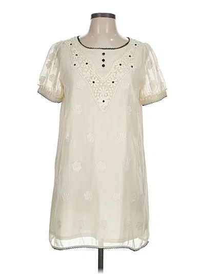 Pre-owned Karlie Short Sleeve Blouse In Ivory