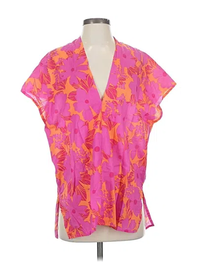 Pre-owned Karlie Short Sleeve Blouse In Pink