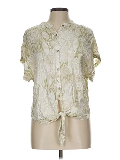 Pre-owned Karlie Short Sleeve Blouse In White