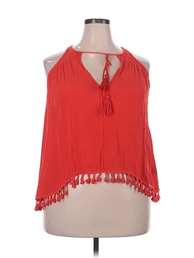 Pre-owned Karlie Sleeveless Blouse In Red