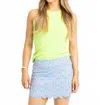 Karlie Block Floral Scallop Kourt Skort In Purple In Green
