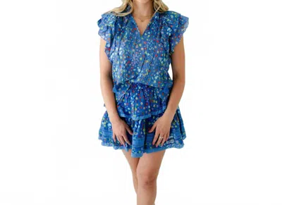 Karlie Summer Fruit Tiered Skirt In Blue