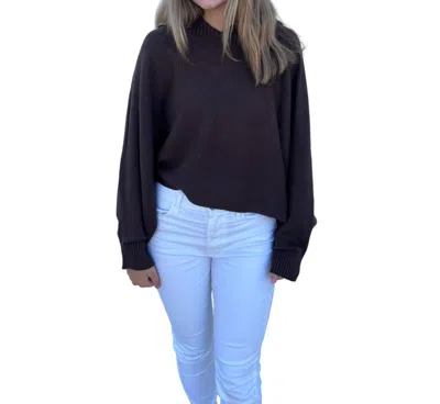 Karlie Sweater Hoodie In Brown In Blue
