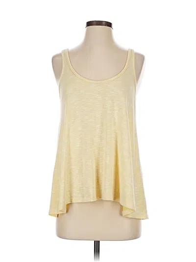 Pre-owned Karlie Tank Top Yellow Strapless Neckline Tops