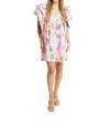 Karlie Toucan Fruit Vneck Ruffle Dress In Pink In Pink