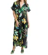 Karlie Toucan Jungle Kaftan Maxi Dress In Black In Black