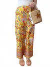 Karlie Tropical Satin Pants In Multi In Multi