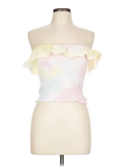 Pre-owned Karlie Tube Top Pink Strapless Neckline Tops