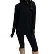 Karlie Turtleneck Tunic Sweater In Black In Black