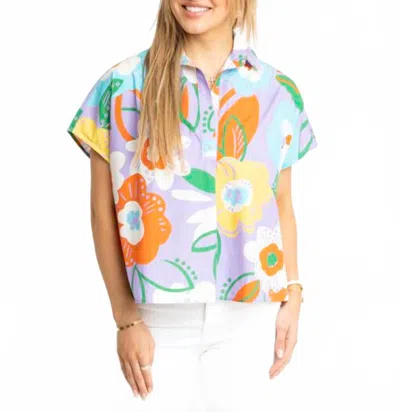 Karlie Women's Artist Signature Floral Top In Purple Multi