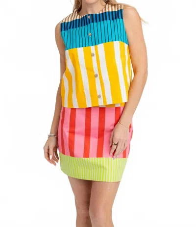 Karlie Women's Summer Social Stripe Skirt In Multi