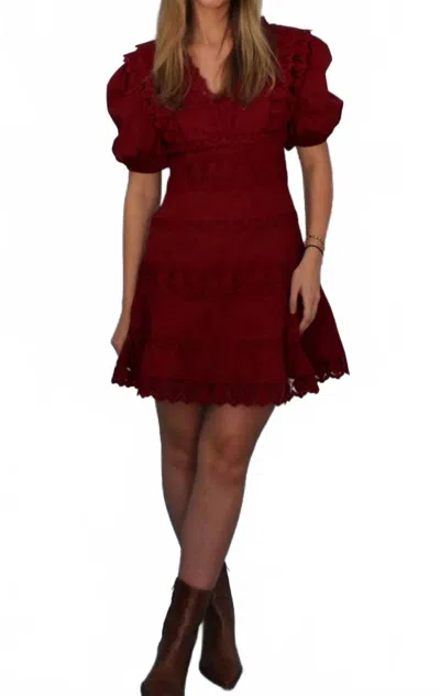 Karlie Women's Talia Dress In Red In Brown