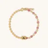 Karma And Luck Ardent Mystic Scorpio Pink Tourmaline Bracelet
