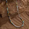 Karma And Luck Attract Success - Multi Stone Positive Mantra Heishi Necklace