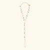 Karma And Luck Aura Glow Tourmaline Toe Ring Anklet In Gold
