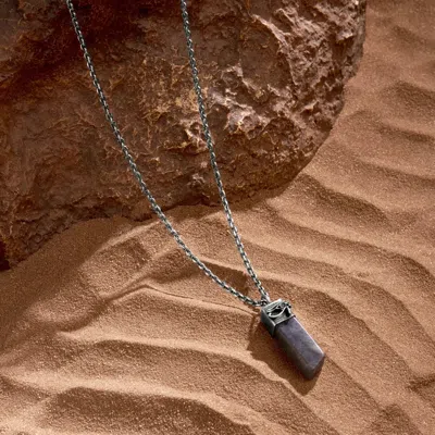 Karma And Luck Awareness Generator - Labradorite Horus Slab Necklace