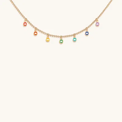 Karma And Luck Balanced Path - Enamel Evil Eye Chakra Necklace