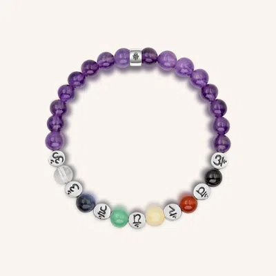 Karma And Luck Balanced Spirit - Chakra Amethyst Stone Bracelet