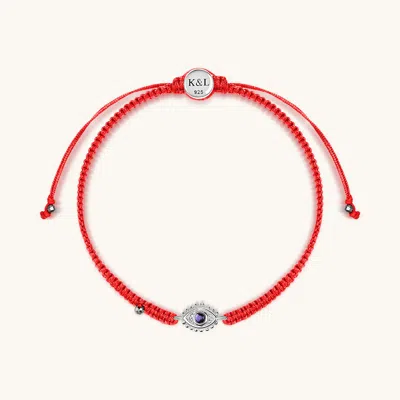 KARMA AND LUCK BEAT ANXIETY - RED STRING AMETHYST EVIL EYE CHARM BRACELET