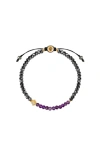 Karma And Luck Blessed Equilibrium In Dark Grey/purple/gold