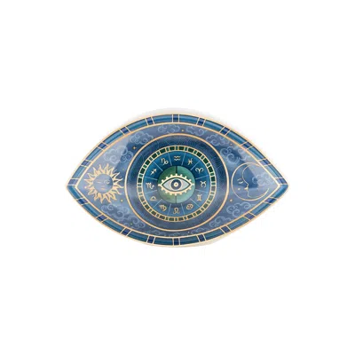 Karma And Luck Blue Celestial Unity - Evil Eye Ceramic Statue