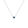 Karma And Luck Calming Energy Lab Blue Opal Heart Silver Necklace