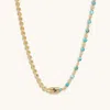 Karma And Luck Candid Trailblazer Capricorn Turquoise Necklace In Metallic