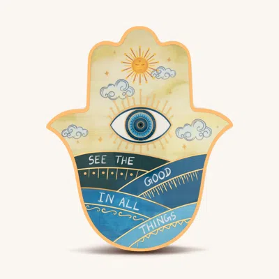 Karma And Luck Captivating Optimism Large Hamsa Wall Blessing In Gold
