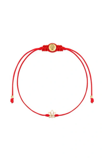 Karma And Luck Charm Bracelet In Red