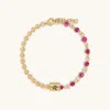 Karma And Luck Charming Vitality Leo Ruby Bracelet