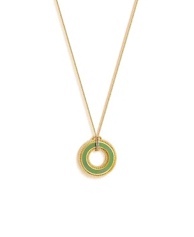 Karma And Luck Circle Of Harmony Jade Karma Necklace In Gold