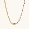 Karma And Luck Creative Empath Pisces Amethyst Necklace In Gold