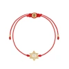 Karma And Luck Divinely Blessed Mother Of Pearl Star Of David Red String Bracelet