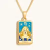 Karma And Luck Earthy Wisdom - Virgo Card Necklace In Gold