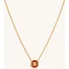 Karma And Luck Eloquent Heart Carnelian Evil Eye Necklace
