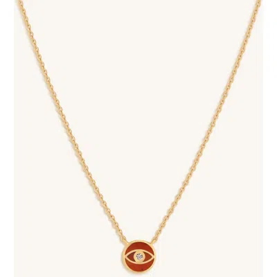 Karma And Luck Eloquent Heart Carnelian Evil Eye Necklace