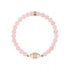 Karma And Luck Emotional Healing Rose Quartz Evil Eye Charm Bracelet
