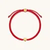 Karma And Luck Enchanting Love - Red String Gold Heart Charm Bracelet