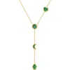 Karma And Luck Enlightened Soul Malachite Multi-symbol Gold Necklace In Gold/green